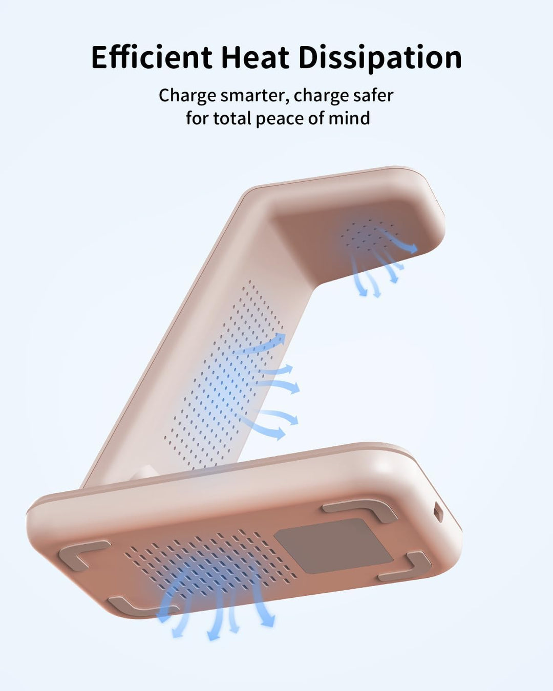 GEEKERA Wireless Charger, 3 in 1 Induktive Ladestation für iPhone Air/17/16/15/14/13/12/11/Pro Max,