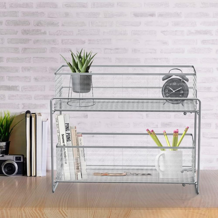 HUOLE 2 Tier Organizer mit Speicher Unter Waschbecken Schiebeschrank Korb herausziehen Snack Organiz