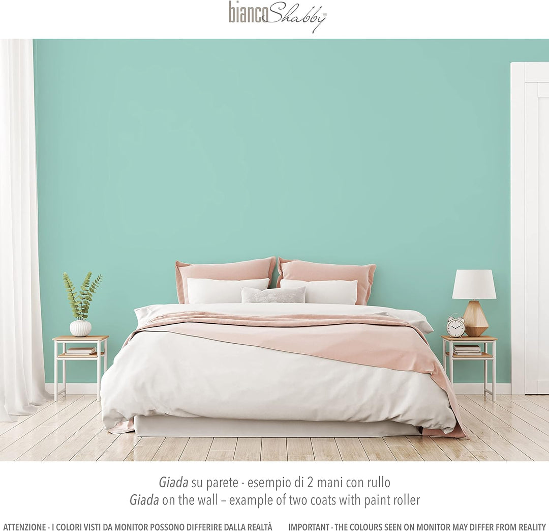 bianco Shabby® Giada Kreidefarbe Wasserbasis für Alle Oberflächen einfach zu verarbeiten ohne schlec