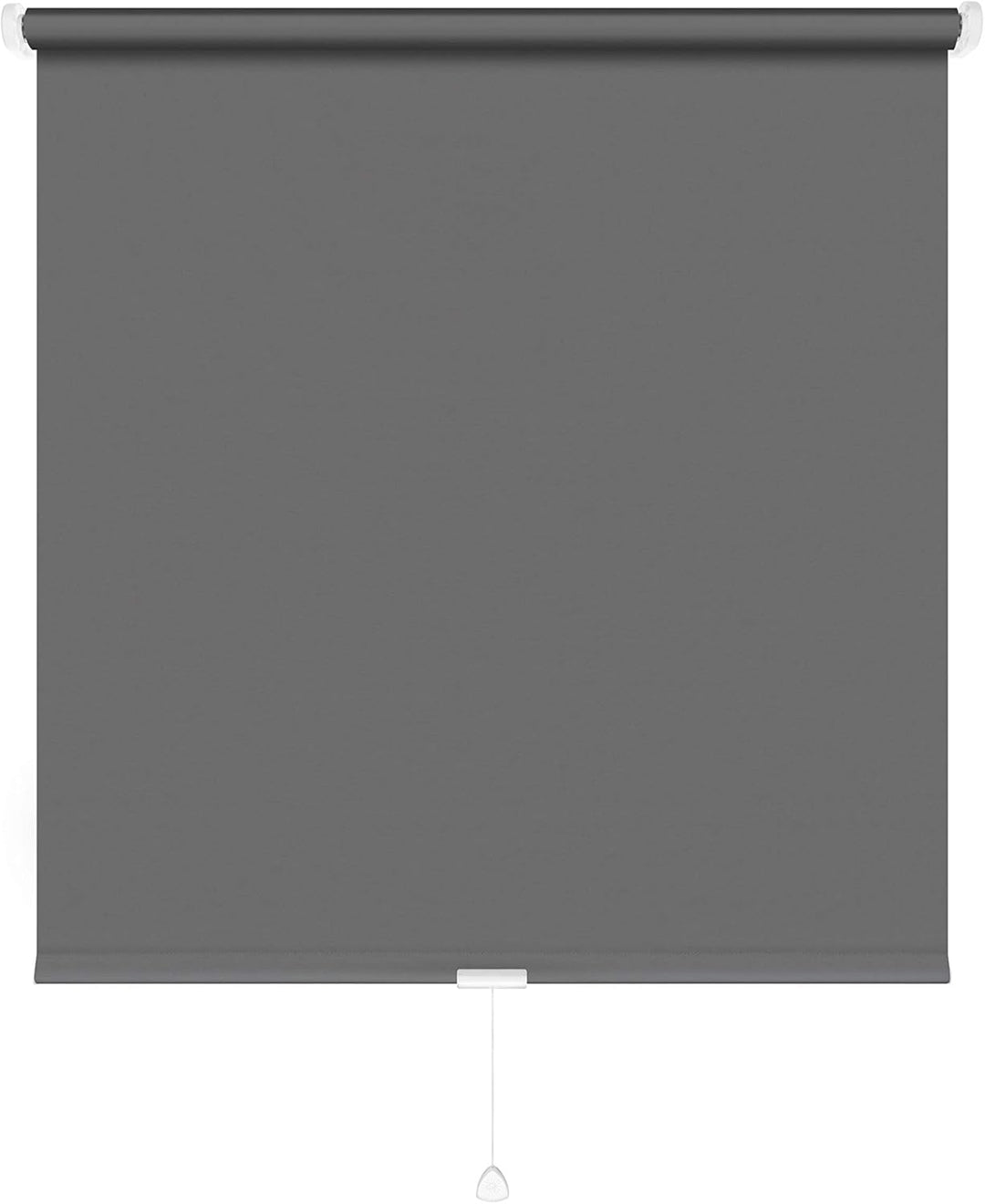 JalousieCrew Springrollo Classic Mittelzugrollo Schnapprollo Rollo anthrazit dunkel grau - Breite 60