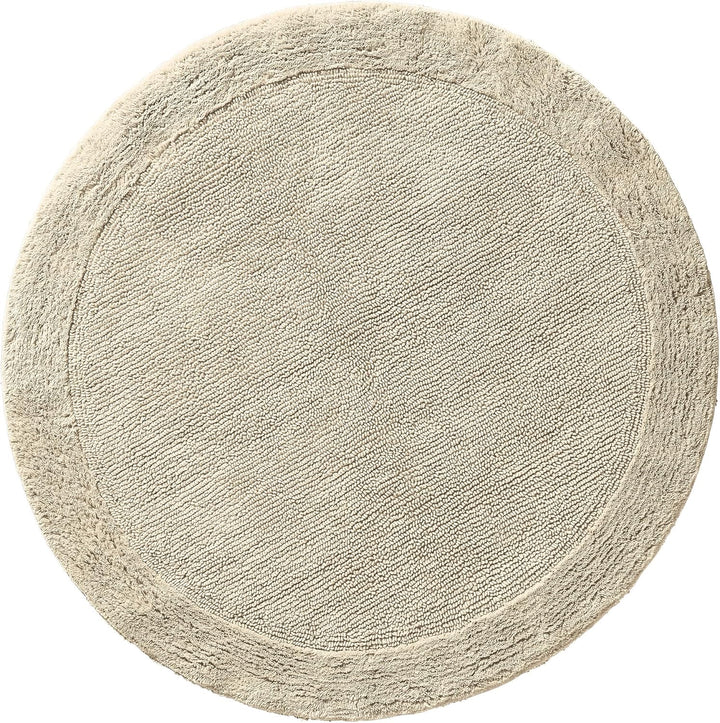 Erwin Müller Badematte, Badteppich Uni Serie Stuttgart beige Grösse rund: 90 cm Ø - extra dick, hohe