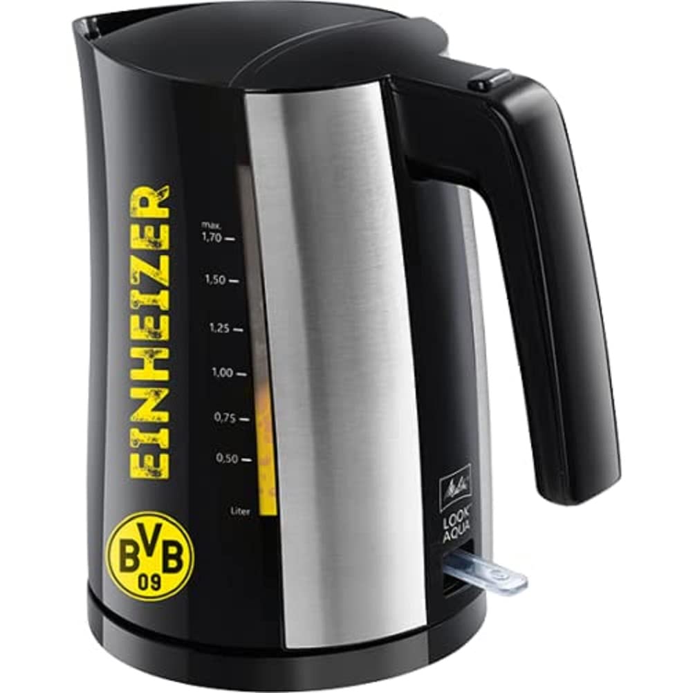 Wasserkocher - MELITTA - Look Aqua BVB Fan Edition 1026-02 BK SST, mit automatischer Endabschaltung,