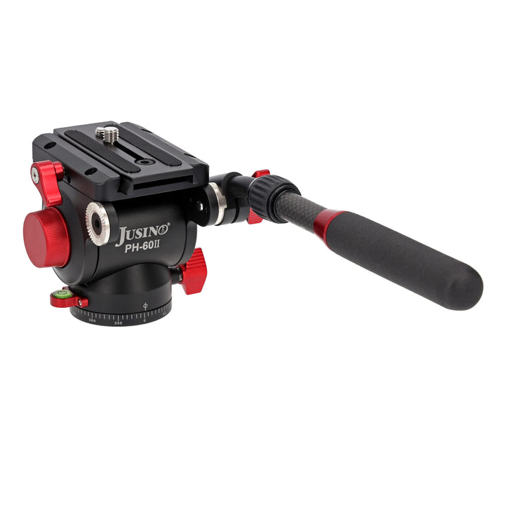 JUSINO PH-60 II Profi Aluminium Fluid-Videoneiger mit variablem Führungshebel, bis 10kg Tragkraft