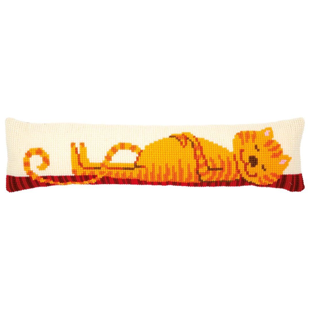 Vervaco PN-0173047 Rote Katze Kreuzstich Zugluftstopper vorbezeichnet, Baumwolle, mehrfarbig, ca. 80