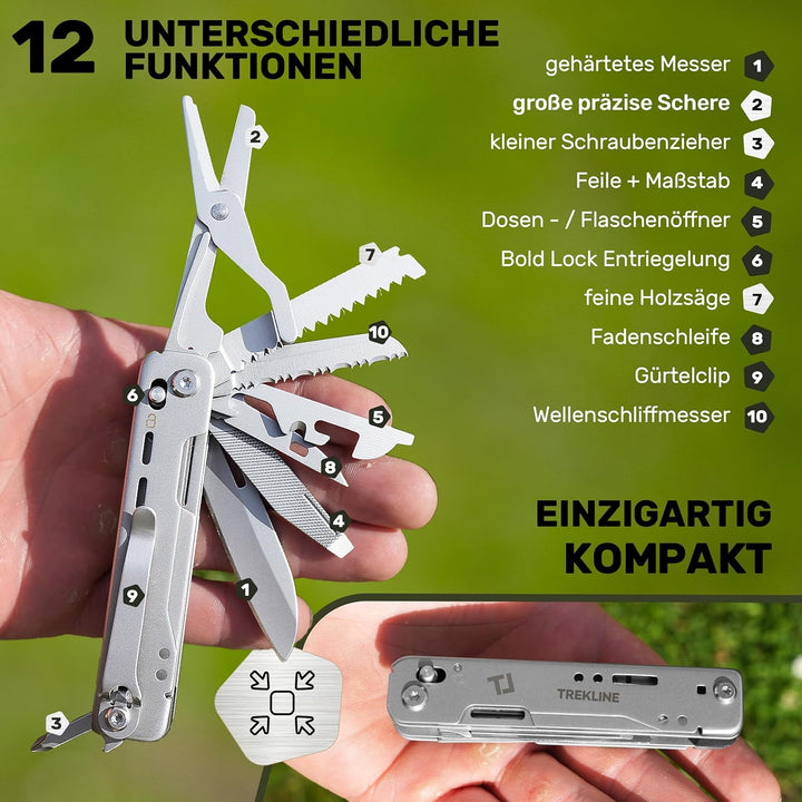 Premium Multitool Werkzeug [rostfreier Edelstahl] Survival Multifunktionsmesser perfektes Camping Zu
