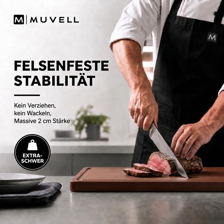 MUVELL stabiles Schneidebrett Kunststoff Spülmaschinenfest, EXTRA dick, messerschonend | Farben & Gr