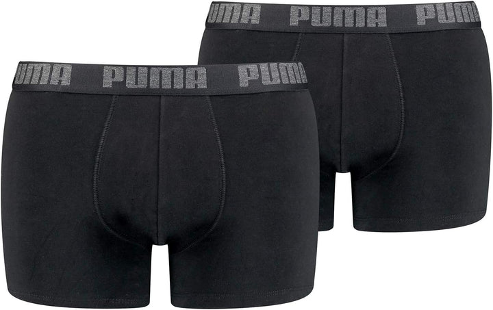 PUMA Herren Basic Boxer Boxershort Unterhose 10er Pack, Herbst/Winter 17/18,mt (Neu Schwarz/Schwarz,