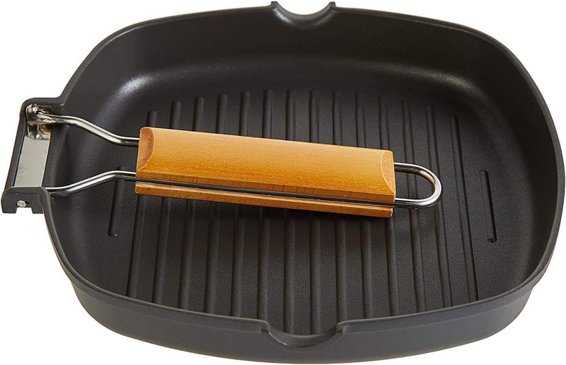 WECOOK! Ecostone Grillpfann Induktion Gewellt, 28 x 28 cm, Antihaftbeschichtung ILAG Ökologisch PFOA