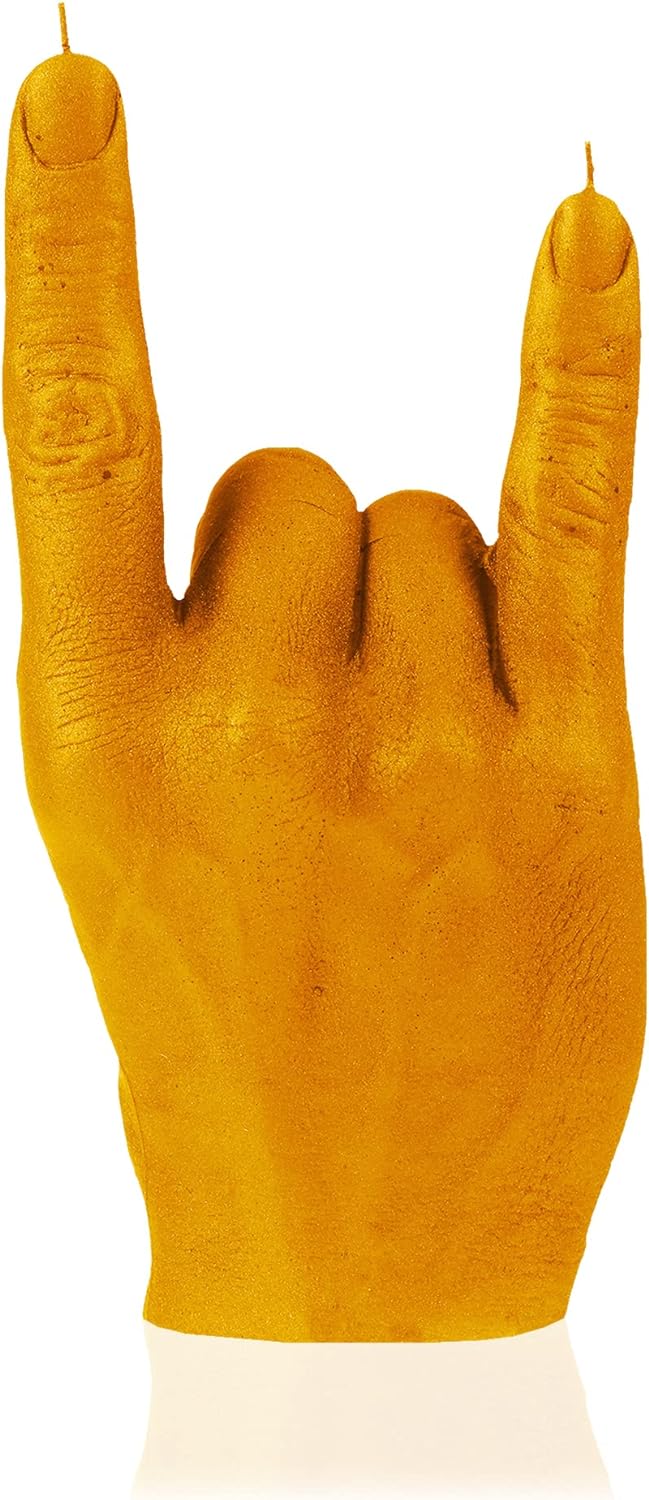Candellana Hand RCK Kerze - Hand Figur - Coole Deko - Gothic Deko - Grunge Deko Kerze - Heavy Metal