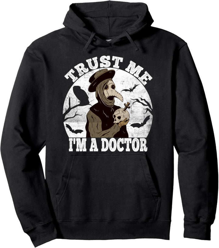 Trust me Medieval Plague Doctor Doctor Occult Tarot Pullover Hoodie