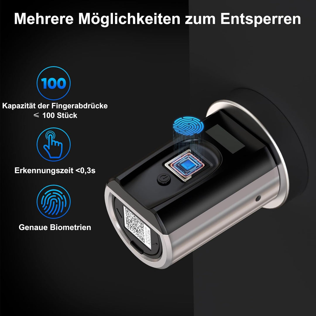 WELOCK SECBN51 Fingerabdruck Schloss mit App, RFID-Karte Transponder und WiFi, Fingerabdruck Türschl