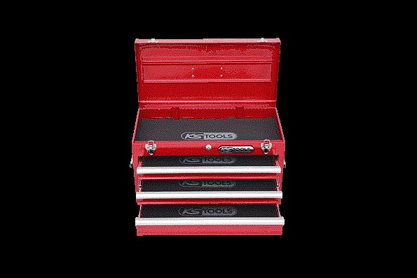 KS Tools 891.0003 Werkzeugtruhe mit 3 Schubladen-rot, L508xH255xB303mm