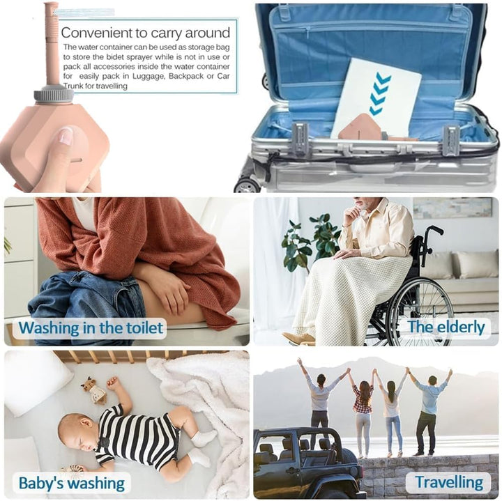 Portable Bidet, 240ml Reise Bidet, Tragbares Bidet Handbrause für Toilette Outdoor, Camping Flasche