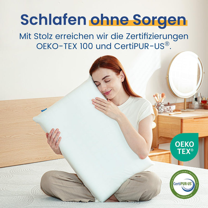 Newentor® Ergonomisches Nackenstützkissen, Höhenverstellbares Memory Foam Kissen, Orthopädisches Kis