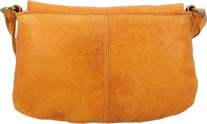 Gusti Umhängetasche Leder - Rona Damen Handtasche Ledertasche Vintage Leder Cognac, Cognac