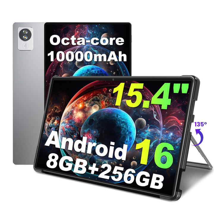 jumper 15,4 Zoll Tablet, Android 15 Tablet mit Helio G99 Octa-Core Prozessor(bis zu 2,2 GHz), Gaming