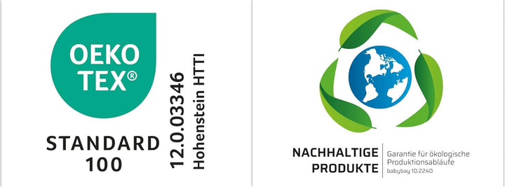 babybay Boxspring Beistellbett aus massivem Buchenholz/kompakt & verwandelbar/Kinderbett Höhe stufen