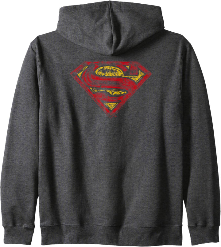 Superman S Shield Rough Logo Kapuzenjacke