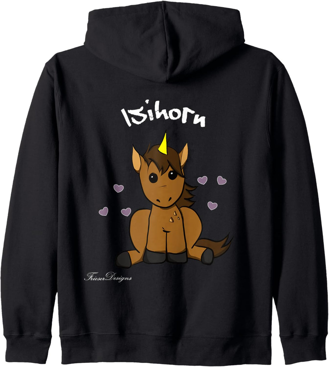 Ein Isländer Pony als Einhorn ist ein Isihorn ein Isi Fan Kapuzenjacke