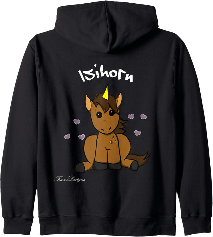 Ein Isländer Pony als Einhorn ist ein Isihorn ein Isi Fan Kapuzenjacke