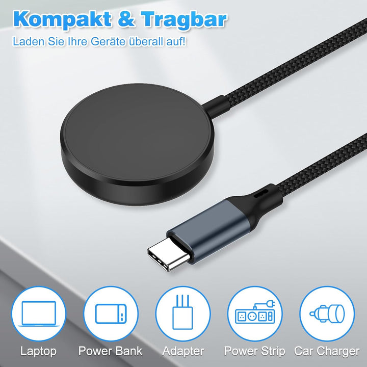 USB C Ladekabel für Samsung Galaxy Ladegerät - 2 in 2 Nylon Kabel Ladestation für samsung galaxy Wat