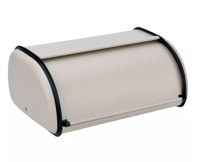 Brotkasten aus Stahl (Creme, Kleine 36cm x 24cm x 15cm) Creme Kleine 36cm x 24cm x 15cm, Creme Klein