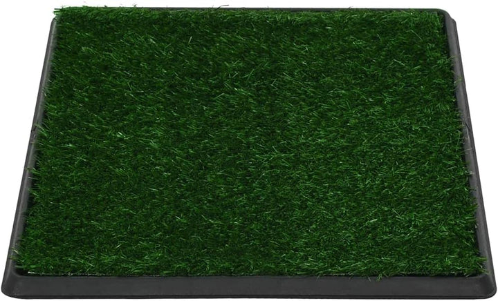 Toilette für Tiere mit Tablett und Kunstrasen, grün, Matte für Hunde, Gitterwanne zum Sauberkeitstra
