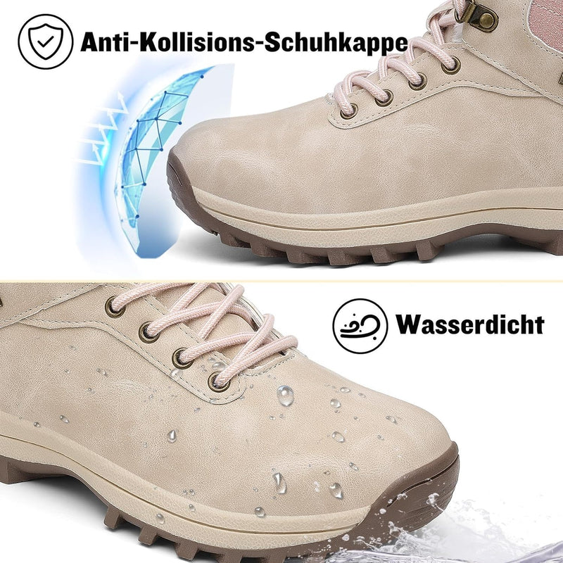 Mishansha Damen Herren Winterschuhe Warm Gefüttert Winterstiefel Wasserdicht Trekking Wanderschuhe G