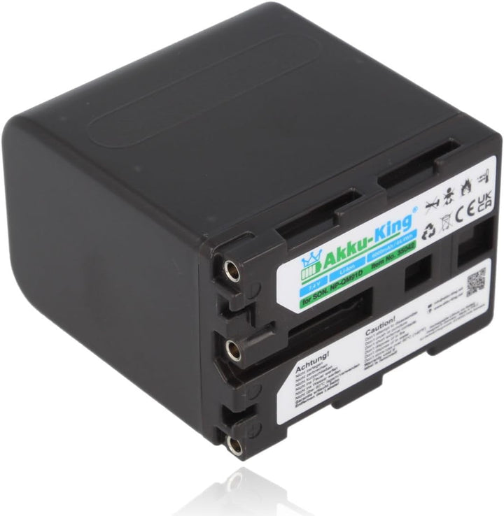 Akku-King Akku kompatibel mit Sony NP-FM90, NP-QM91D - Li-Ion 6000mAh - für Sony CCD-TRV106K, CCD-TR