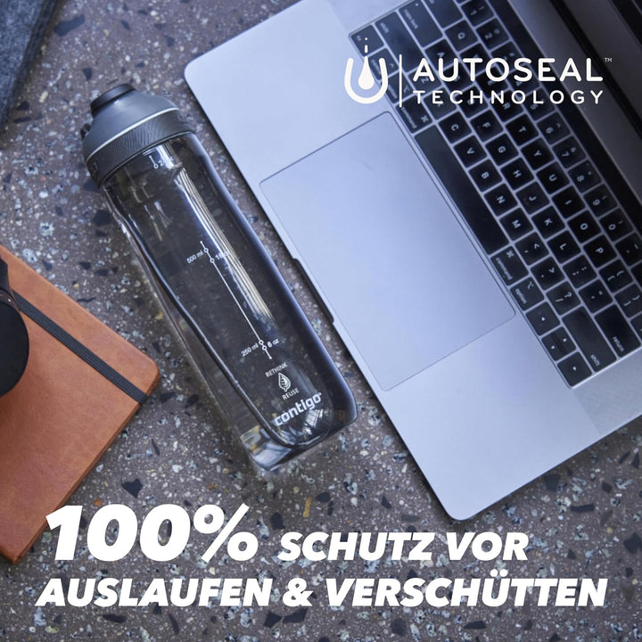 Contigo Cortland Autoseal Trinkflasche mit automatischem Trinkverschluss | 720ml grosse BPA-freie Ku