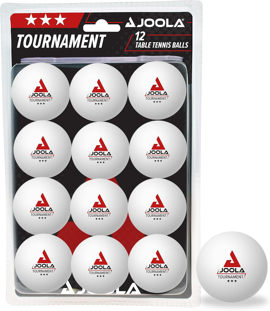 STIGA Royal 5 Sterne Tischtennis Schläger Pro Carbon, Schwarz/Rot Bundle mit 40+ Tischtennisbälle, w
