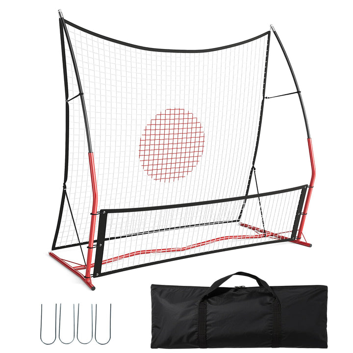 Soccer Rebounder, 2-in-1 Fussball-Rebounder-Netz, 1,8 x 1,8 m, Klein Und 1,8 m x 3,6 m, Grosses Rück