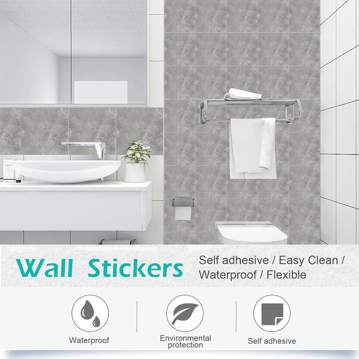 PVC Bodenbelag Selbstklebende Fliesen Marmor 22PCS 30x30cm(2m²),Rutschfeste Wasserdichte ölbeständig