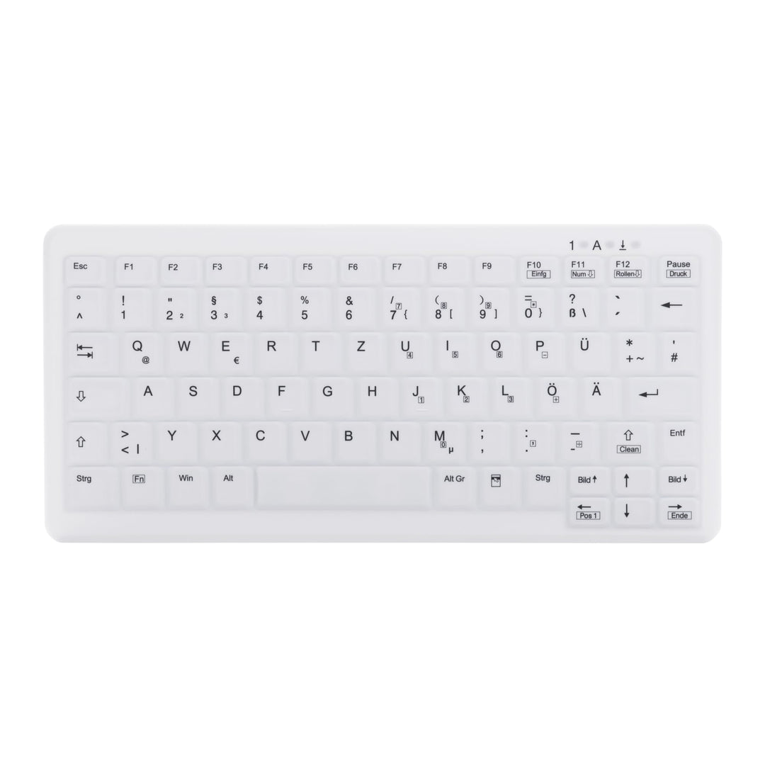 Cherry AK-C4110 Desinfizierbare Kabelose Hygienetastatur im Notebook-Design weiss