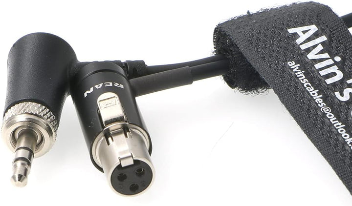 Low-Profile Audio-Kabel TA3F Mini-XLR 3-Pin Buchse auf Locking-3.5mm-TRS rechtwinklig für Sennheiser