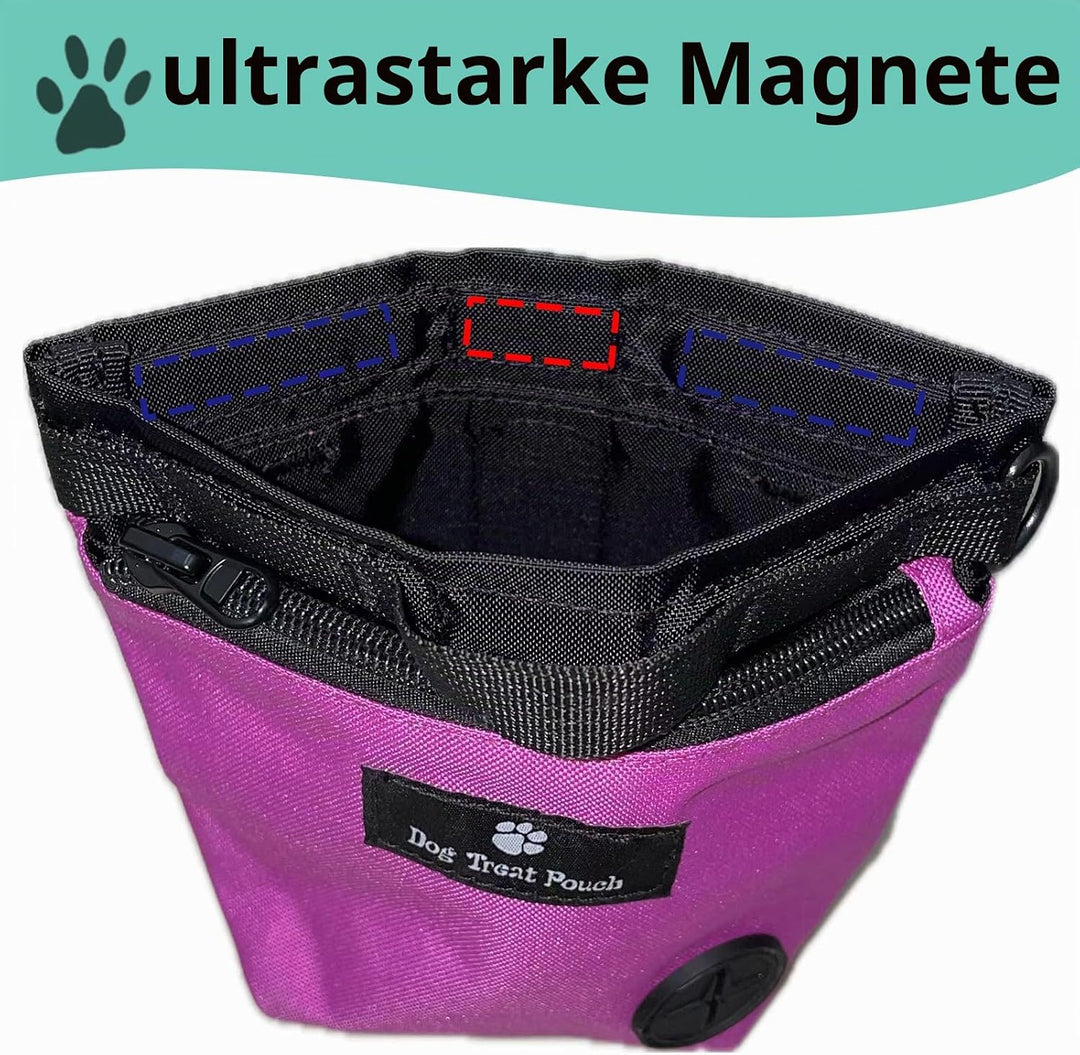 Hundetrainingstasche mit Magnetverschluss, Hüfttasche für Outdoor-Haustier-Training, mit Müllbeutelh