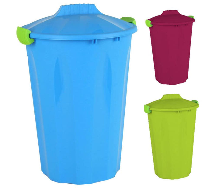 Spetebo Universal Maxitonne aus Kunststoff - 23 Liter - Allzweck Tonne mit Deckel farblich sortiert