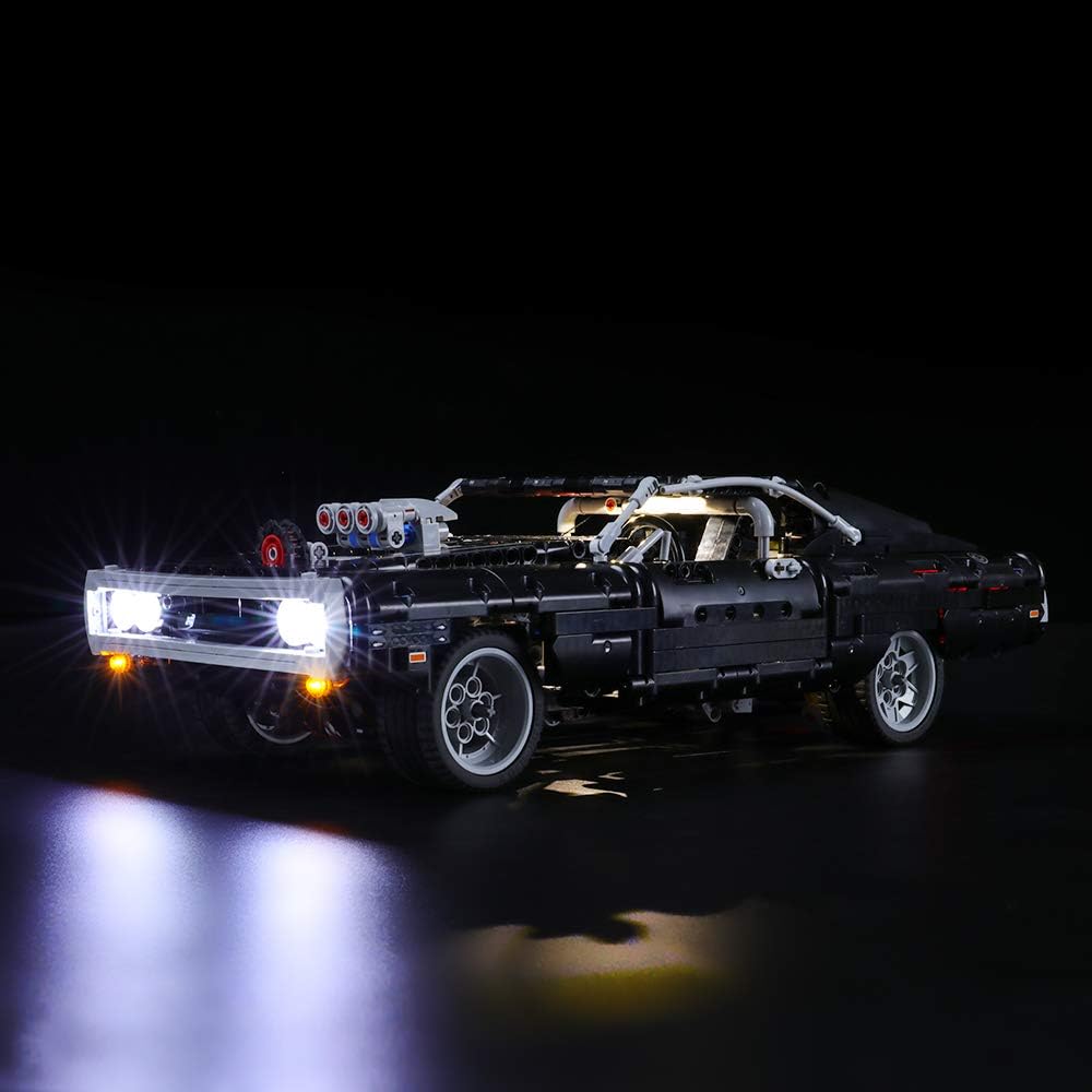 BRIKSMAX Led Beleuchtungsset für Dom's Dodge Charger,Kompatibel Mit Lego 42111 Bausteinen Modell -Oh