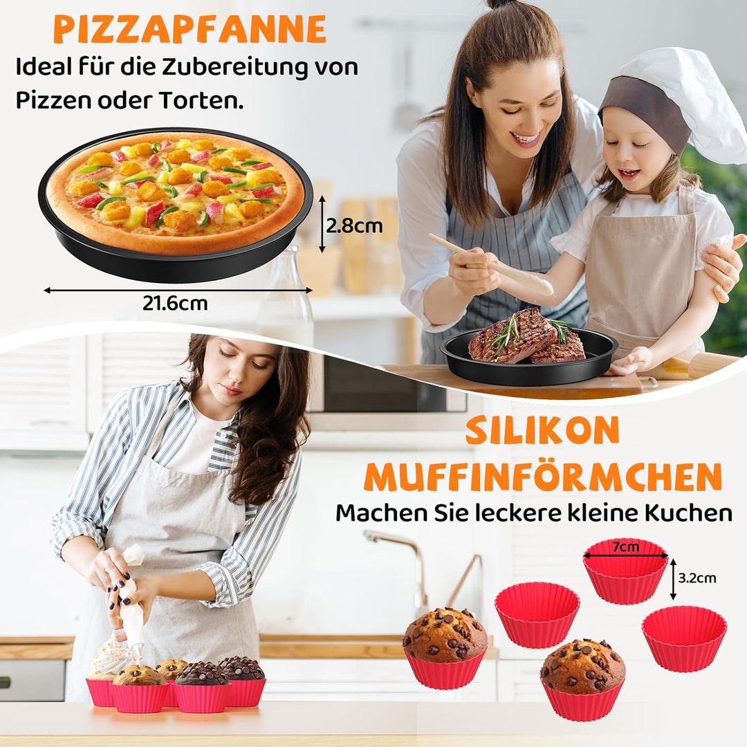 Heissluftfritteuse Zubehör 12PCS, Airfryer Zubehör für Philips 5000 Serie XXL 7,2L (HD9285/90), Ninj