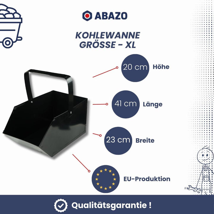 Kohlewanne Kohlenschütte Abtransport Abkühlen Lagern Aschekasten Kohlenkasten Briketts Holz Koks Asc
