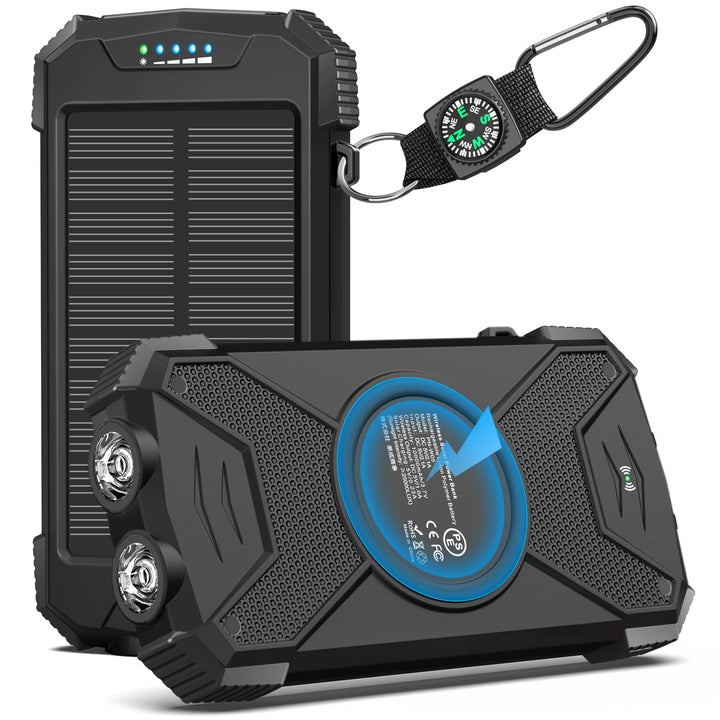 BLAVOR Solar Powerbank Solar Ladegerät 10000mAh, PD 20W Schnelles Laden tragbare USB C Powerbank mit