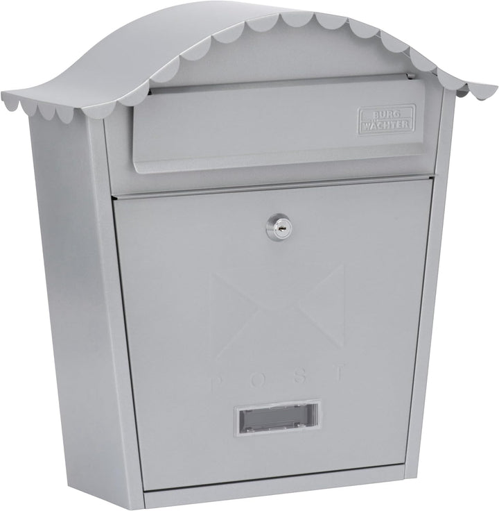 Sterling MB02BK Klassischer Briefkasten, Silber, Silber