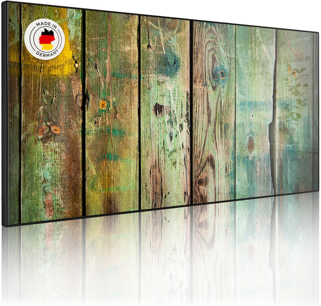 banjado Magnettafel schwarz 78 x 37cm / Magnetwand Metall/Magnetpinnwand als Memoboard/Pinnwand Magn