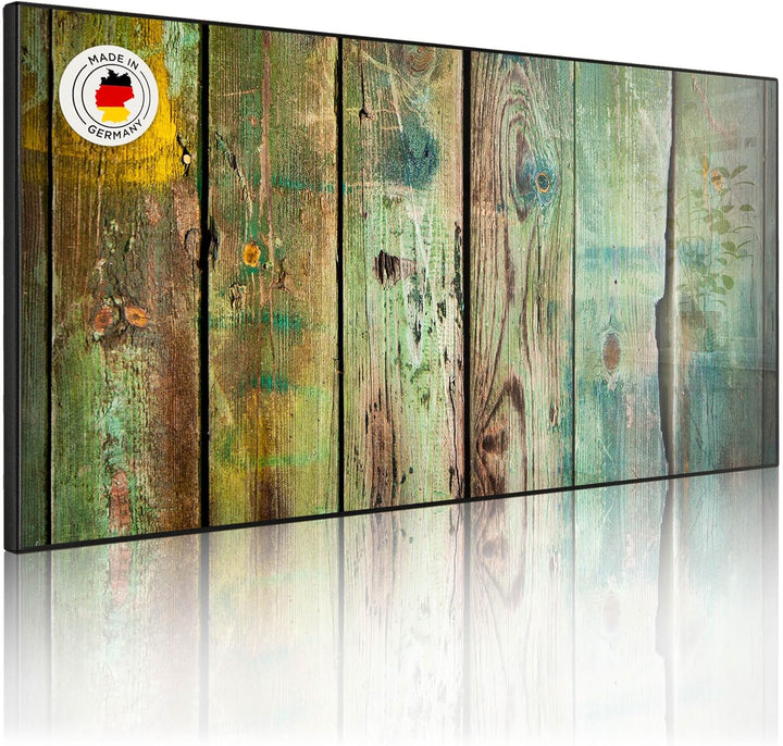 banjado Magnettafel schwarz 78 x 37cm / Magnetwand Metall/Magnetpinnwand als Memoboard/Pinnwand Magn