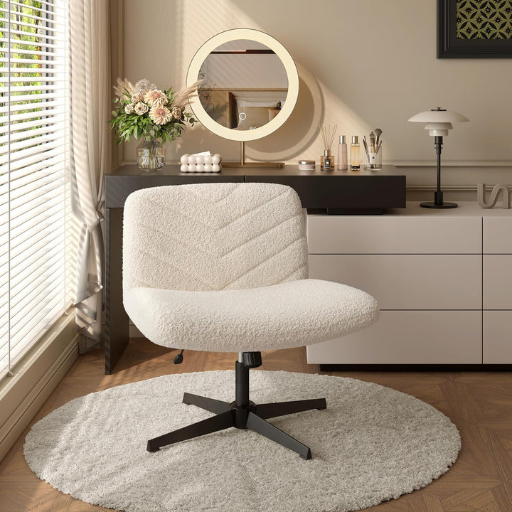 Yaheetech Bürostuhl, Ergonomischer Schreibtischstuhl mit breitem Sitzkissen, Höhenverstellbar Drehst