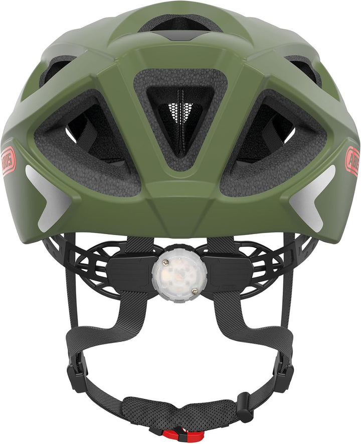 ABUS Stadthelm Aduro 2.0 - Allround-Fahrradhelm mit Licht - in sportivem Design für den Stadtverkehr