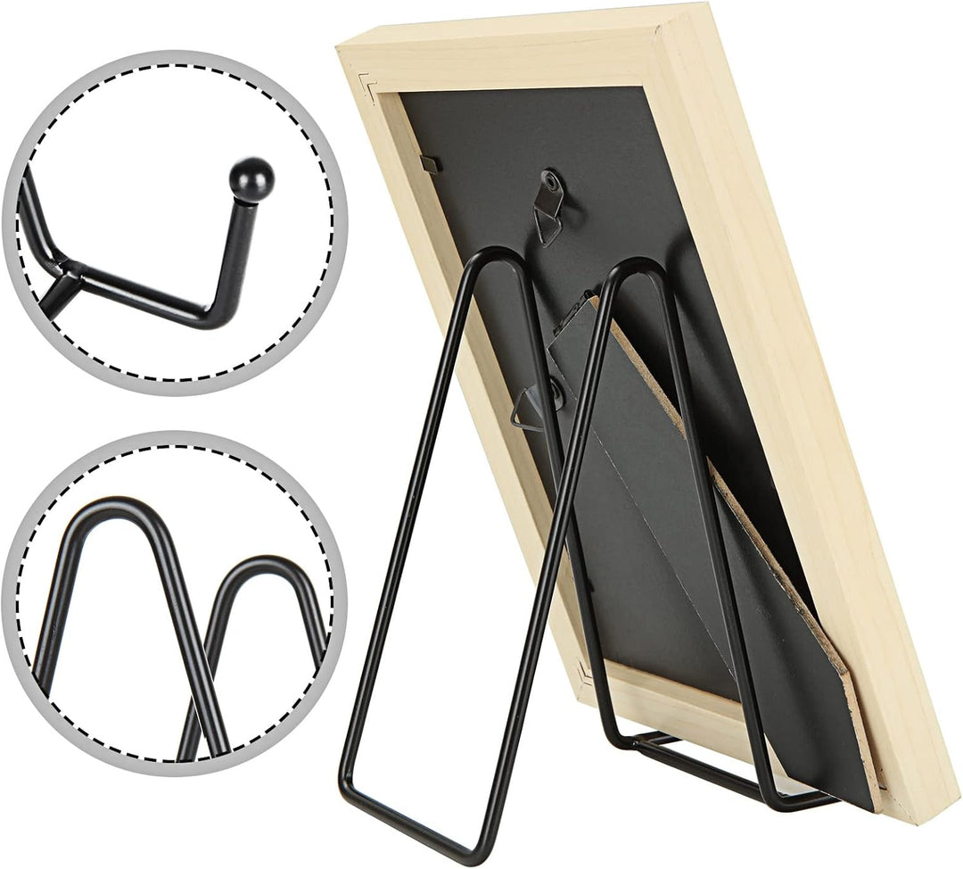 MIVIDE 10stk. Staffelei Teller Ständer, 6zoll Tellerständer Metall Schwarz, Tellerhalter Ständer für