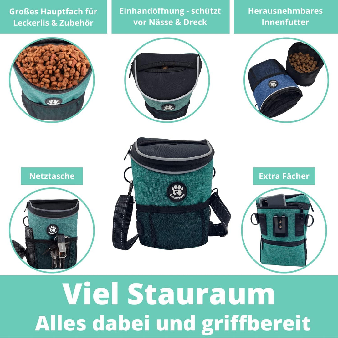 Premium Leckerlibeutel für Hunde - Perfekt für die Welpenerziehung & das Training - Funktional, prak