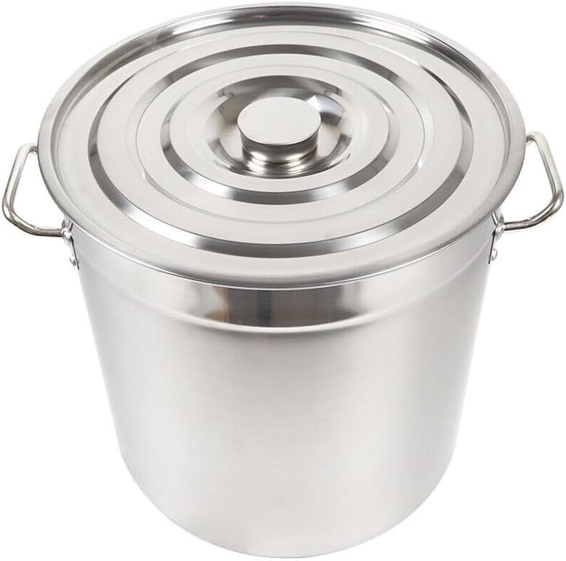70L Kochtopf, Edelstahltopf mit Deckel, Suppentöpfe mit Grossem Fassungsvermögen, Camping Kochtopf,