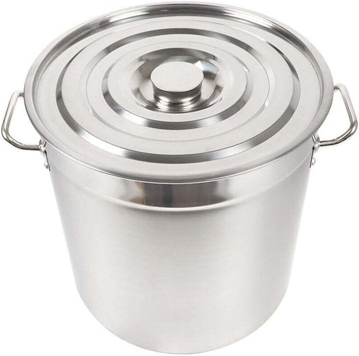 70L Kochtopf, Edelstahltopf mit Deckel, Suppentöpfe mit Grossem Fassungsvermögen, Camping Kochtopf,